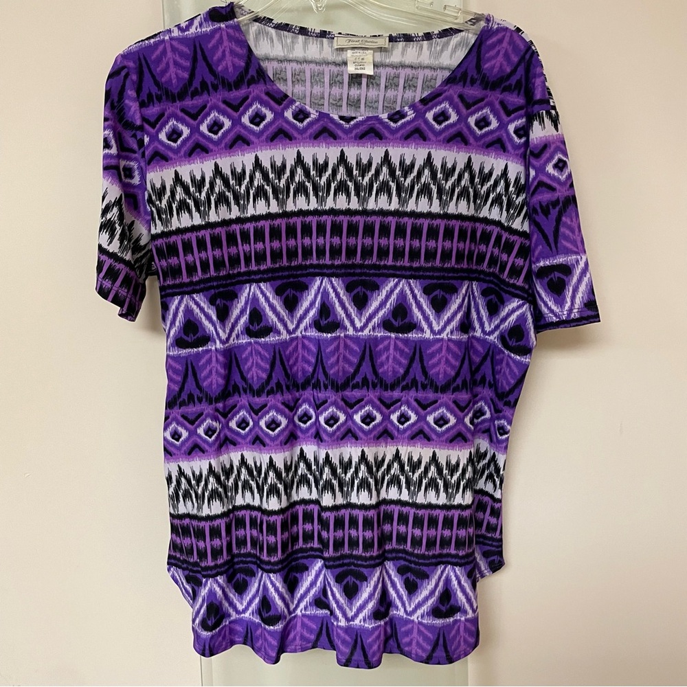 Vibrant Purple Graphic Short Sleeve Tee